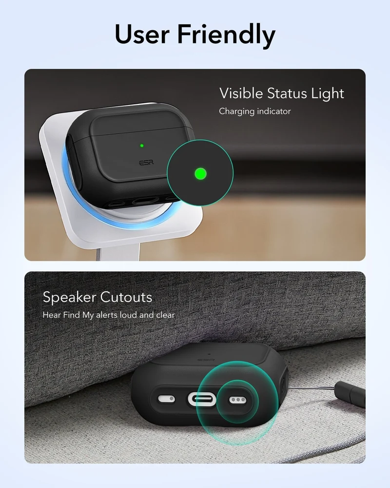 25W CryoBoost Foldable 3-in-1 Magnetic Charger and AirPods Pro 3 Orbit Hybrid Case Bundle – EU Plug-Black