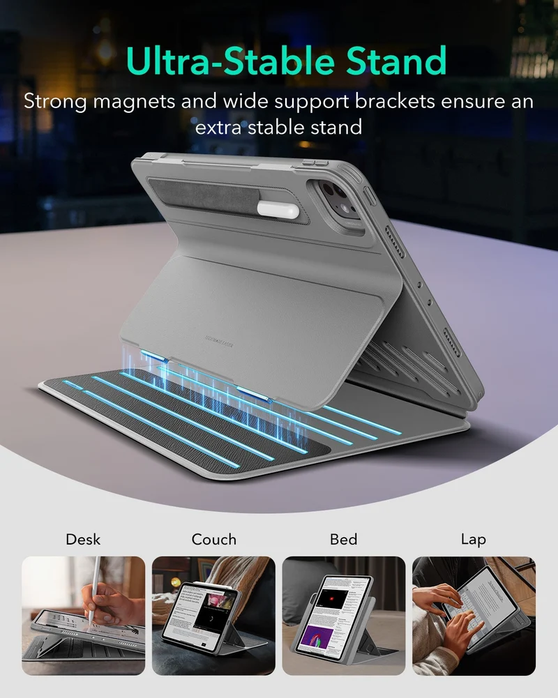 iPad Pro 11" (2025) Bundle Shift Magnetic Case & Armorite® Paper-Feel Protection - Gray