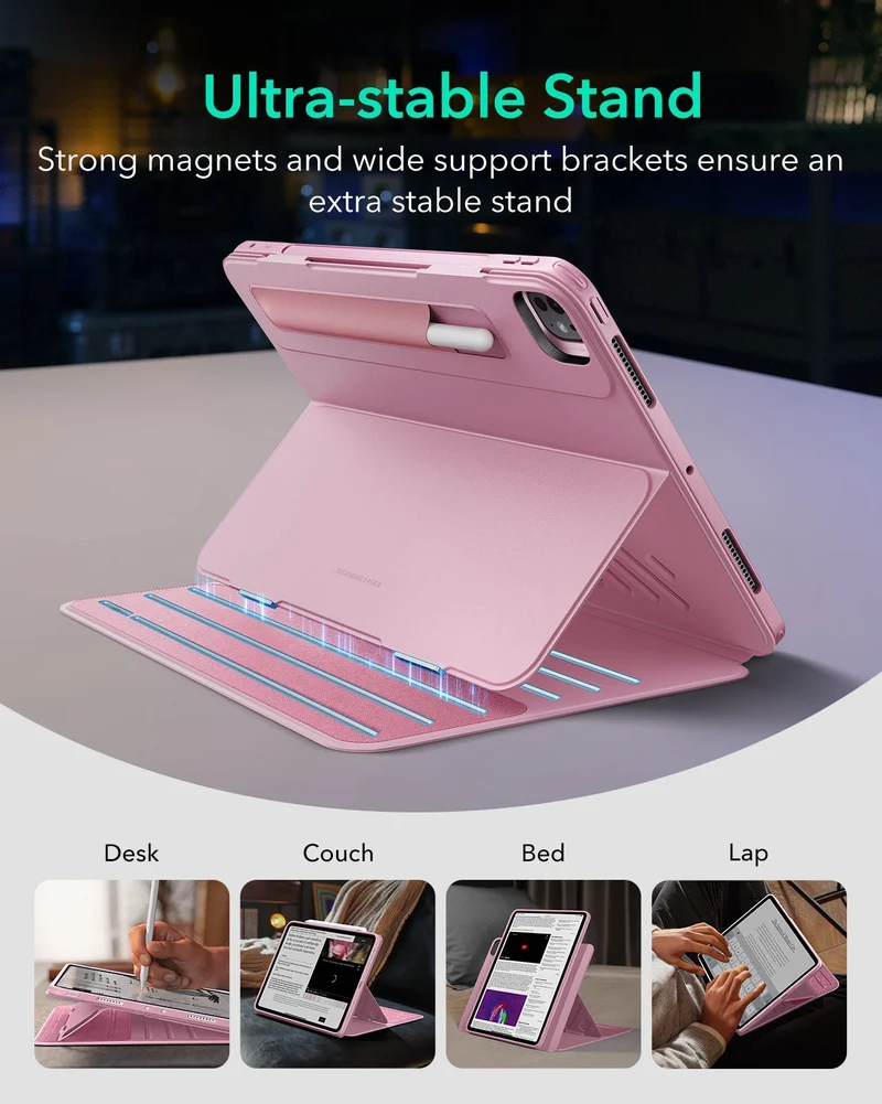iPad Pro 11" (2025) Bundle Shift Magnetic Case & Armorite® Protection - Pink