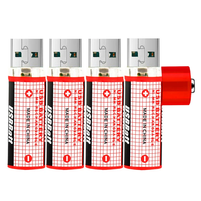 4 pieces 1.2V 1450mah AA battery for NIMH USB AA 1450 with color card CE FCC ROHS