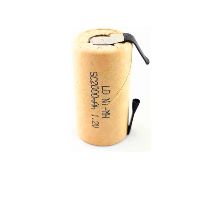 10 pieces Ni-Mh 1.2V SC 2000mAh Ni MH high performance tool battery cell discharge rate 10C battery cell DIY nicke