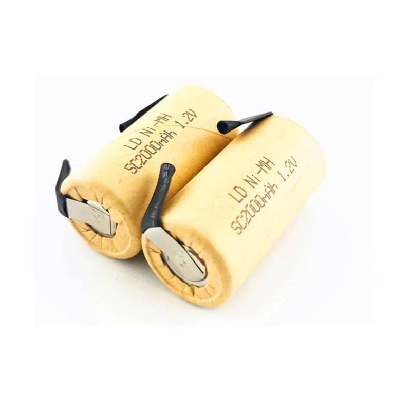 10 pieces Ni-Mh 1.2V SC 2000mAh Ni MH high performance tool battery cell discharge rate 10C battery cell DIY nicke