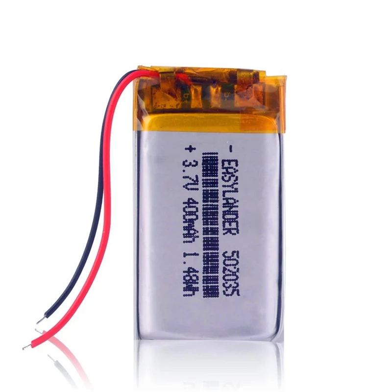 502035 3.7V 400 mAh lithium polymer battery for mp3 mp4 mp5 toys DVR 502035PL Mini 0801 Ambarella A2S60