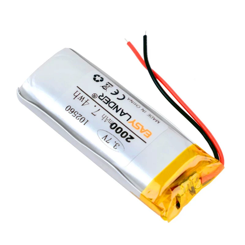 3.7 V 2000 mAh 102560 lithium polymer battery pack Lithium-ion lithium battery pack for e-book mobile power DIY tablet