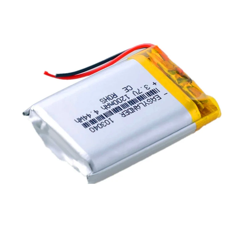 3.7 V 1200 mAh 103040 polymer lithium-ion battery for MP3 player VR DVR MP4 MP5