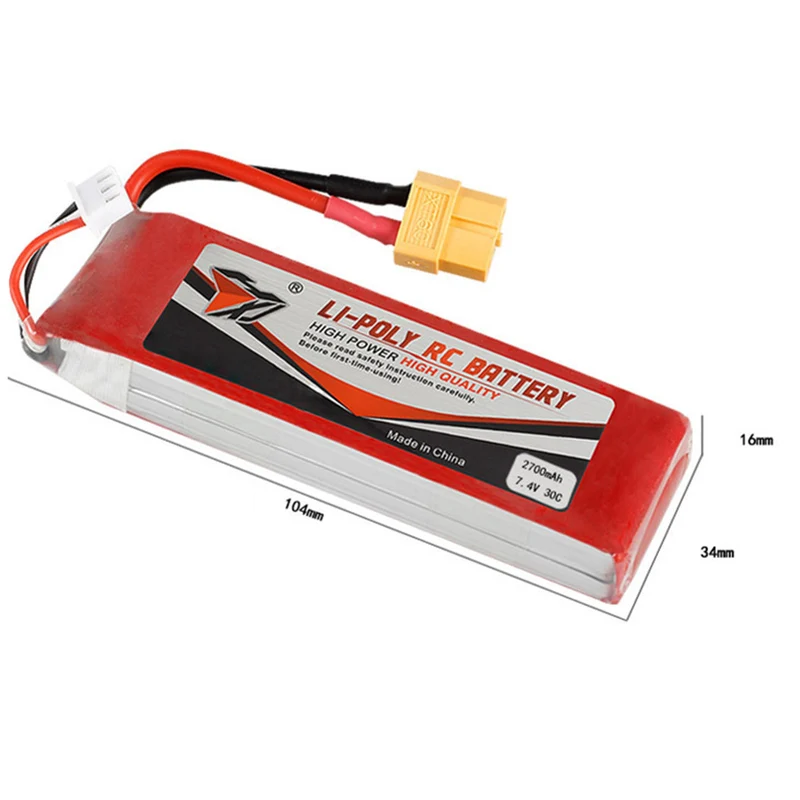7.4V 5200mAh 803496 li-polymer battery for FEIYUE FY-03 Wltoys 12428