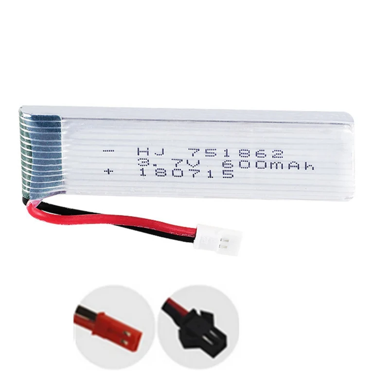 2 pieces 3.7V 600mAh 751862 li-polymer battery for Wltoy V930 V999 V977 V966 RC Airplane