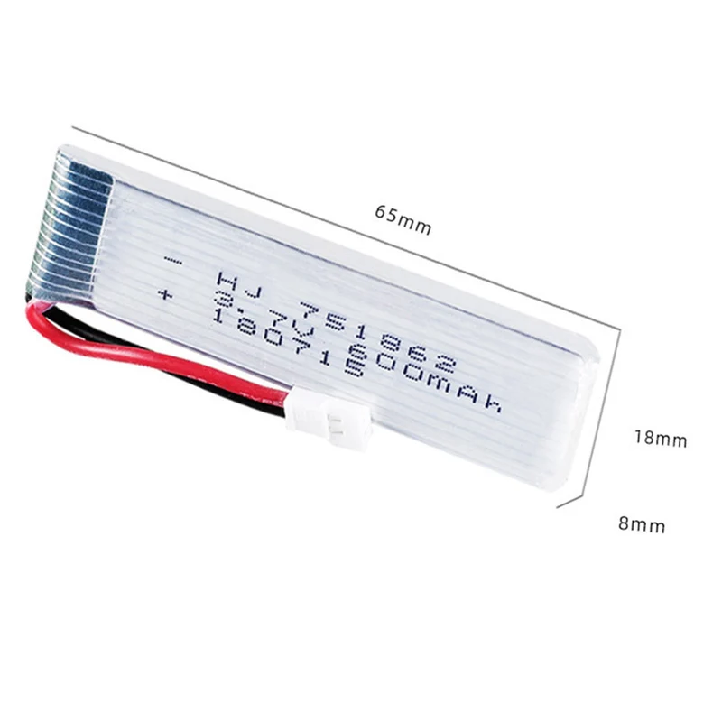 2 pieces 3.7V 600mAh 751862 li-polymer battery for Wltoy V930 V999 V977 V966 RC Airplane