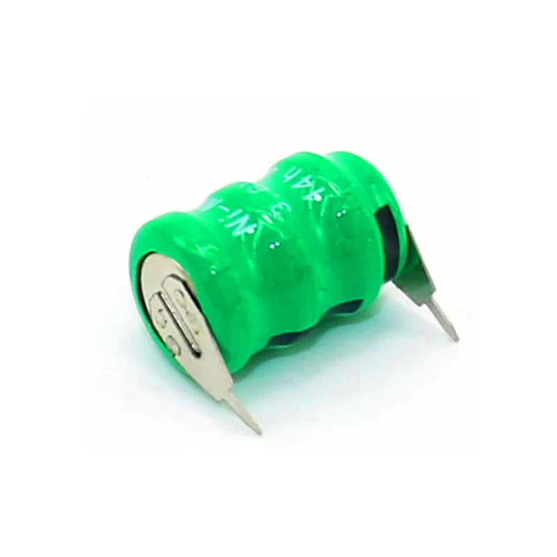 3Pcs Ni-MH Button Rechargeable PLC Data Backup Battery 3.6V 40MAH with 2Pin Lugs
