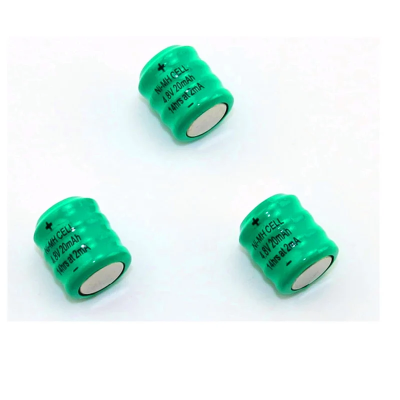 3pcs 4.8 V 20MAH Ni-Mh Button Battery for Car LED Flashlight Lenser 7575