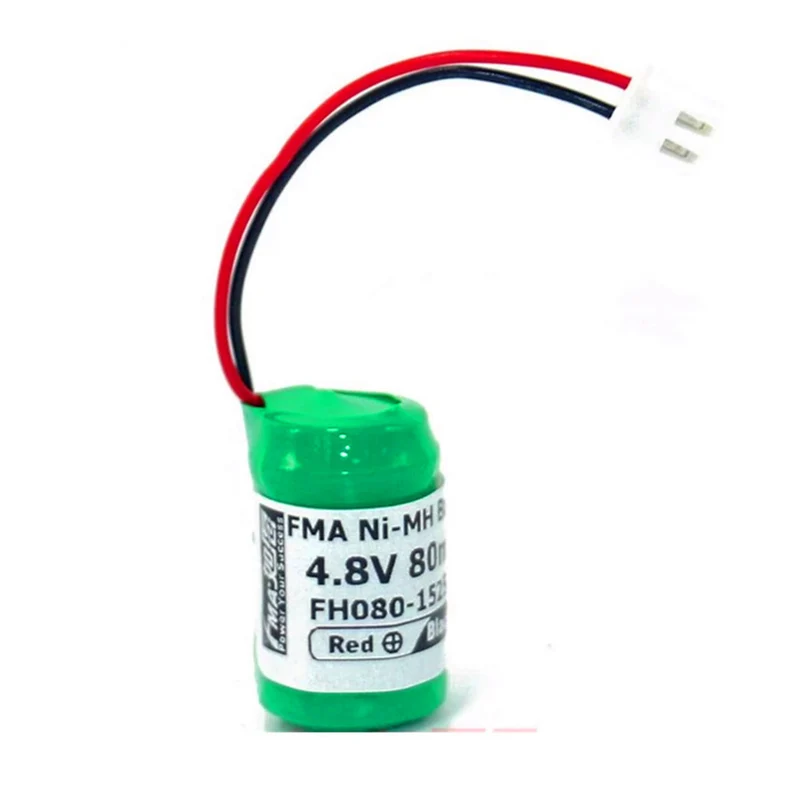 Ni MH button battery with plug 4.8 V 80 MAH PLC emergency power supply