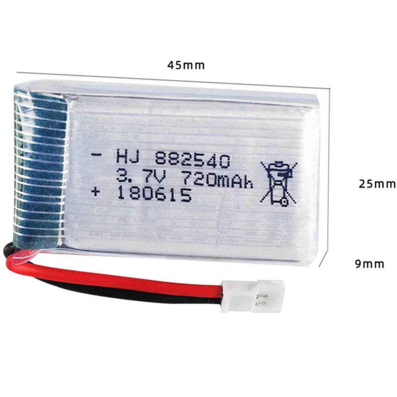 2 pieces 3.7v 720mAh 882540 li-polymer battery for WL F949 V931 RC Airplane WLtoys F949