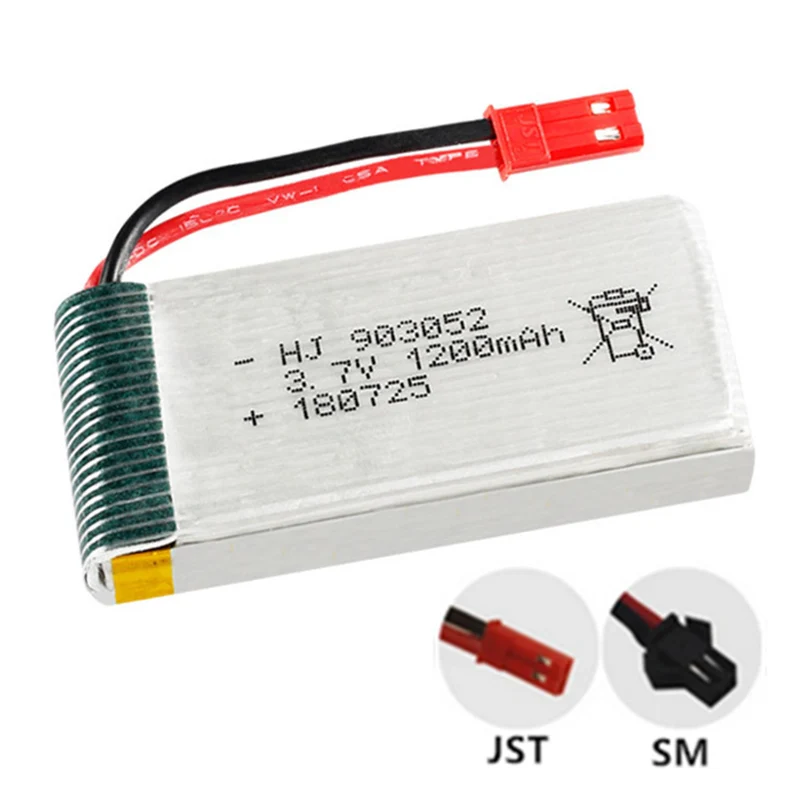 2 pieces 3.7v 1200mAh 903052 li-polymer battery for HQ859B H11C T64 T04 F29 T56 RC Drone