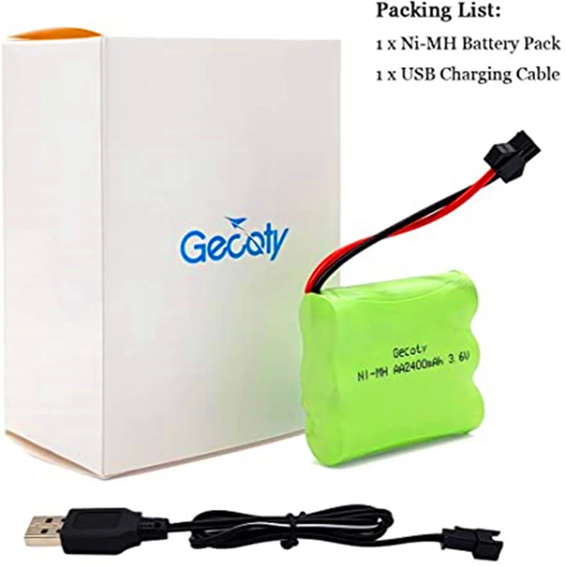 3.6V 2400mAh NI-MH AA Battery pack for Remote-controlled Toys