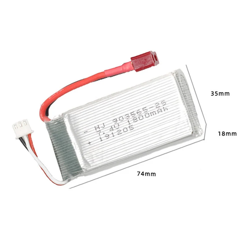 7.4v 1800mAh 903565 li-polymer battery for RC Quadcopter Drone MJX B3