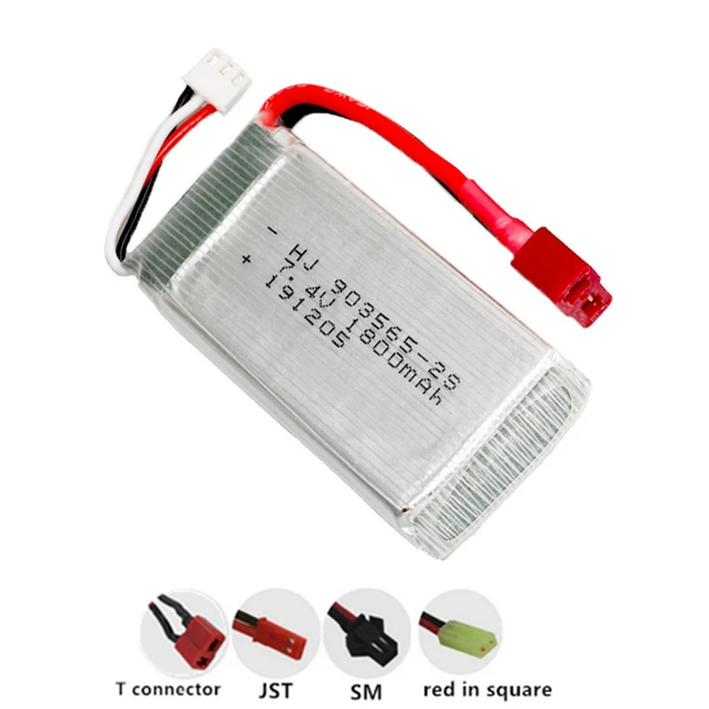 7.4v 1800mAh 903565 li-polymer battery for RC Quadcopter Drone MJX B3