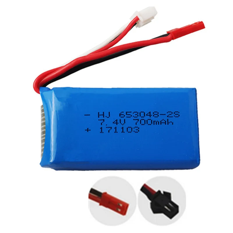 7.4v 700mAh 653048 li-polymer battery for FT007 RC boat FX059 F1 Syma RC aircraft