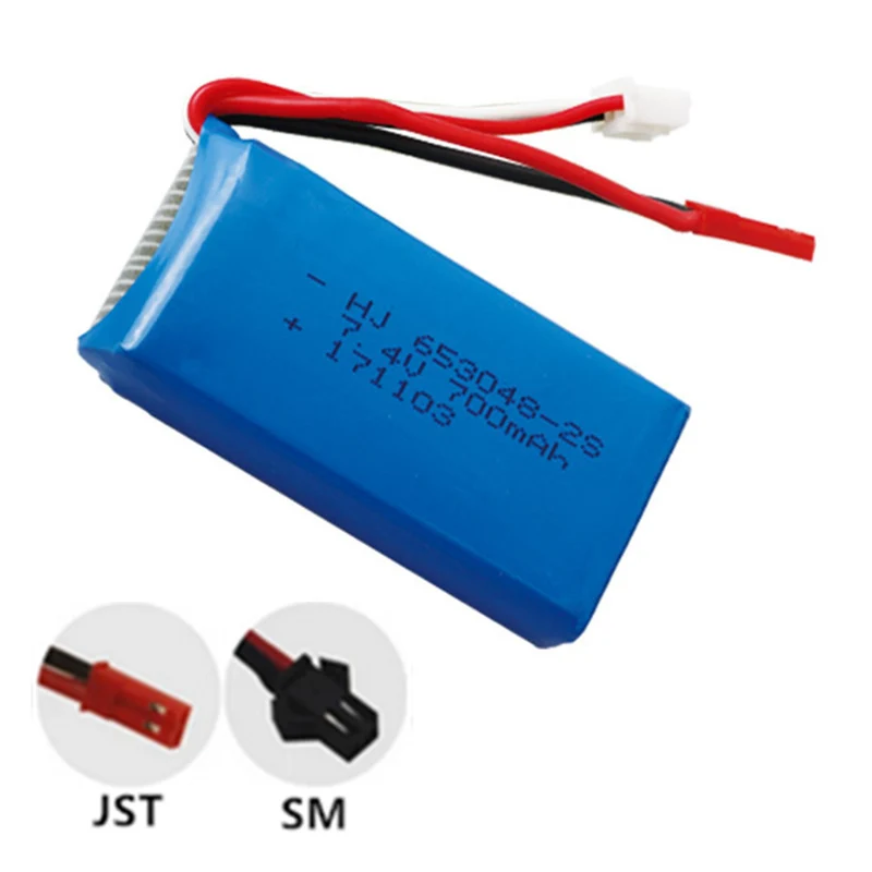 7.4v 700mAh 653048 li-polymer battery for FT007 RC boat FX059 F1 Syma RC aircraft