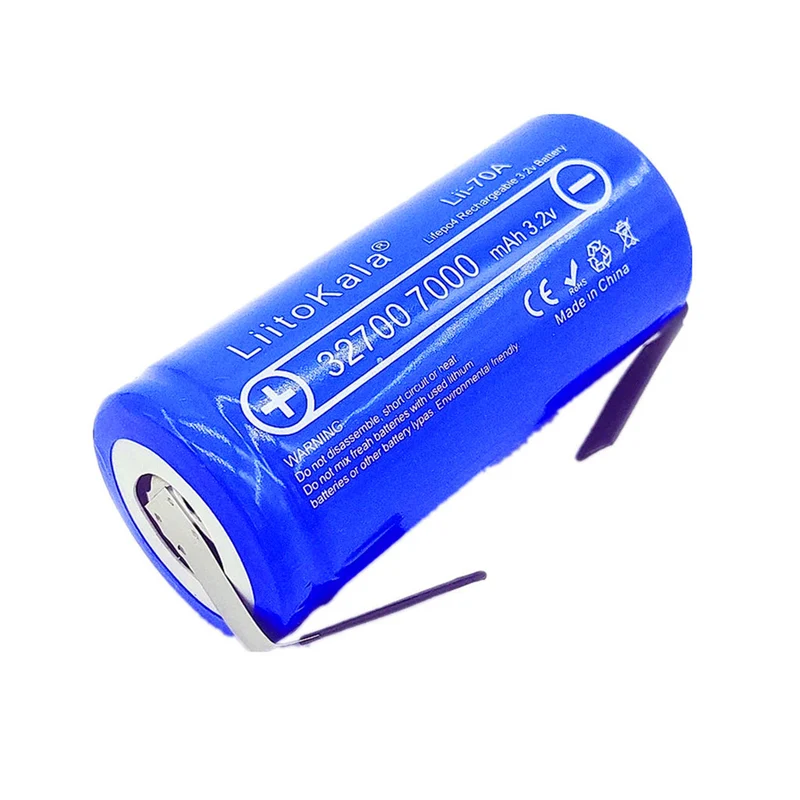12 pieces Lii-70A 32700 lifepo4 3.2v 7000mah 33A 55A electrode for bicycle electric power supply nickel sheet