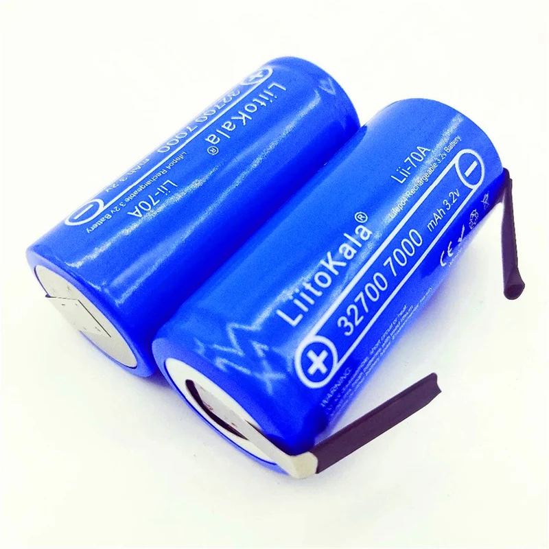 12 pieces Lii-70A 32700 lifepo4 3.2v 7000mah 33A 55A electrode for bicycle electric power supply nickel sheet