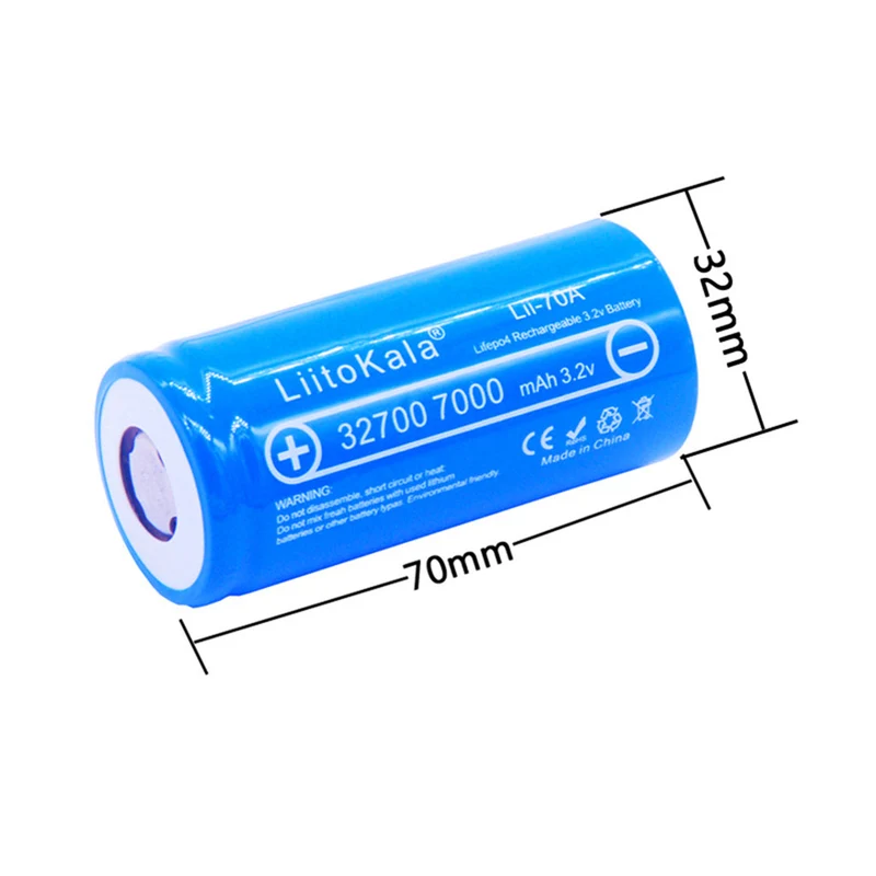 Lii 70A 3.2V 32700 7000mAh LiFePO4 battery 35A continuous discharge maximum 55A high-performance branded battery