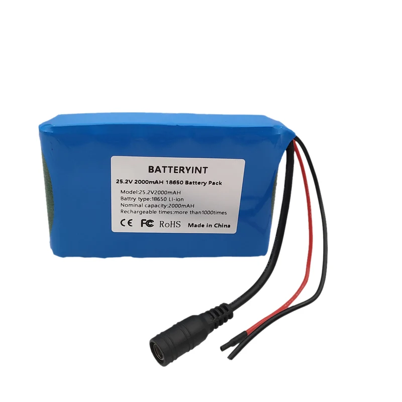 25.2V 18650 battery 2000 mAh battery for GPS Navigator golf cart electric bike