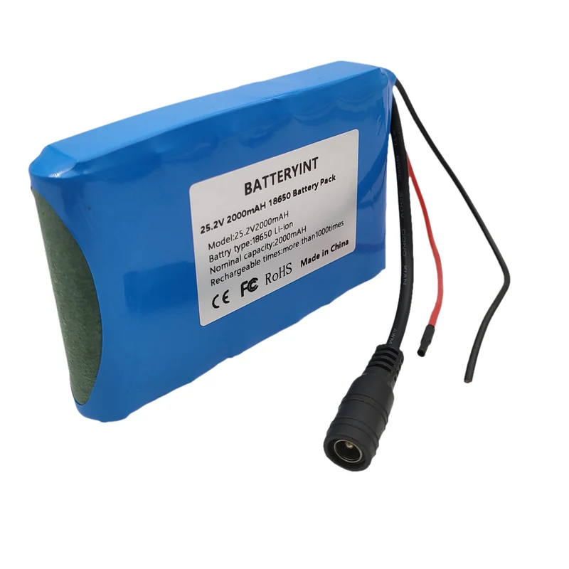 25.2V 18650 battery 2000 mAh battery for GPS Navigator golf cart electric bike