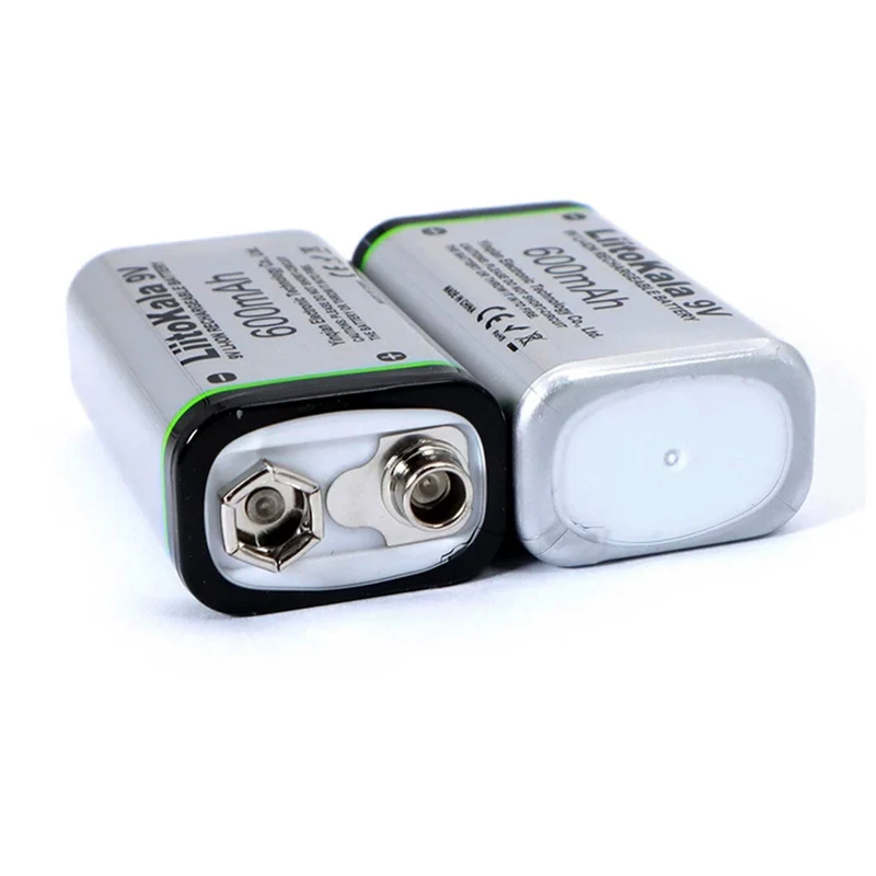 3PCS 600mAh 9V Lithium Ion Battery 6F22 Rechargeable Battery Microphone Multimeter Remote Control Toy Temperature Gun