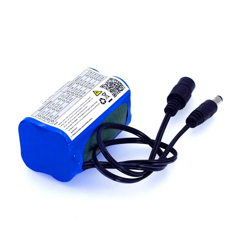 7.4V 5200mAh 8.4V 18650 lithium battery bicycle lamp headlight special battery DC 5.5x2.1MM