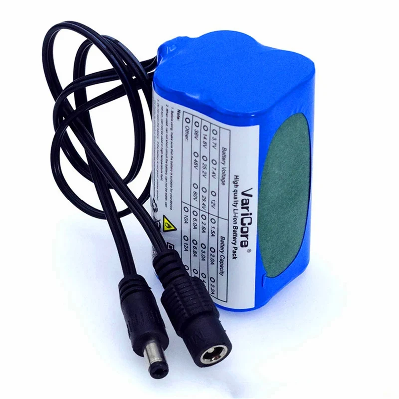 7.4V 5200mAh 8.4V 18650 lithium battery bicycle lamp headlight special battery DC 5.5x2.1MM