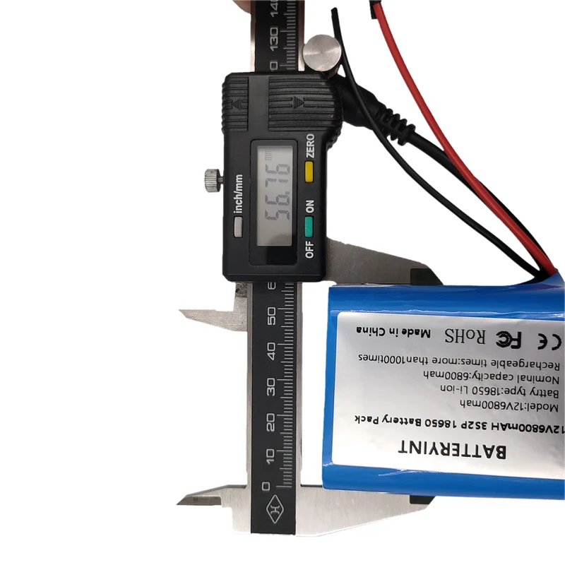 12V 6Ah 6000mAh 18650 Battery Pack BMS With 12.6V 1A charger