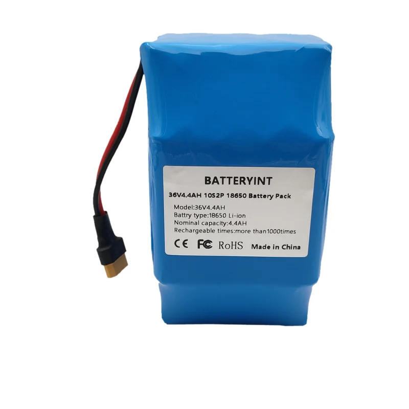 36V lithium ion battery 4400mAh 4.4 AH XT60 for electric self-balancing scooter hoverboard unicycle