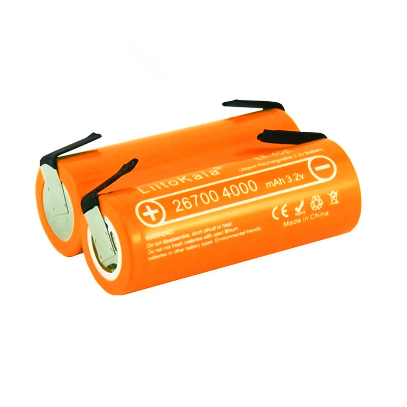 4 pieces 3.2V 26700 4000mAh LiFePO4 battery 35A continuous discharge maximum power battery
