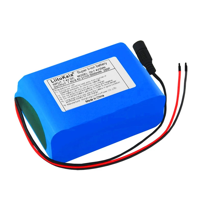 8.4V 25000mAh 21700 battery 7.4V 25Ah battery for bicycle lamp headlights