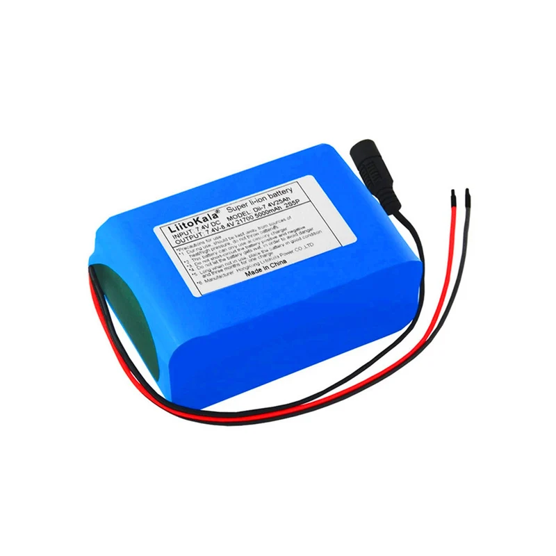 8.4V 25000mAh 21700 battery 7.4V 25Ah battery for bicycle lamp headlights
