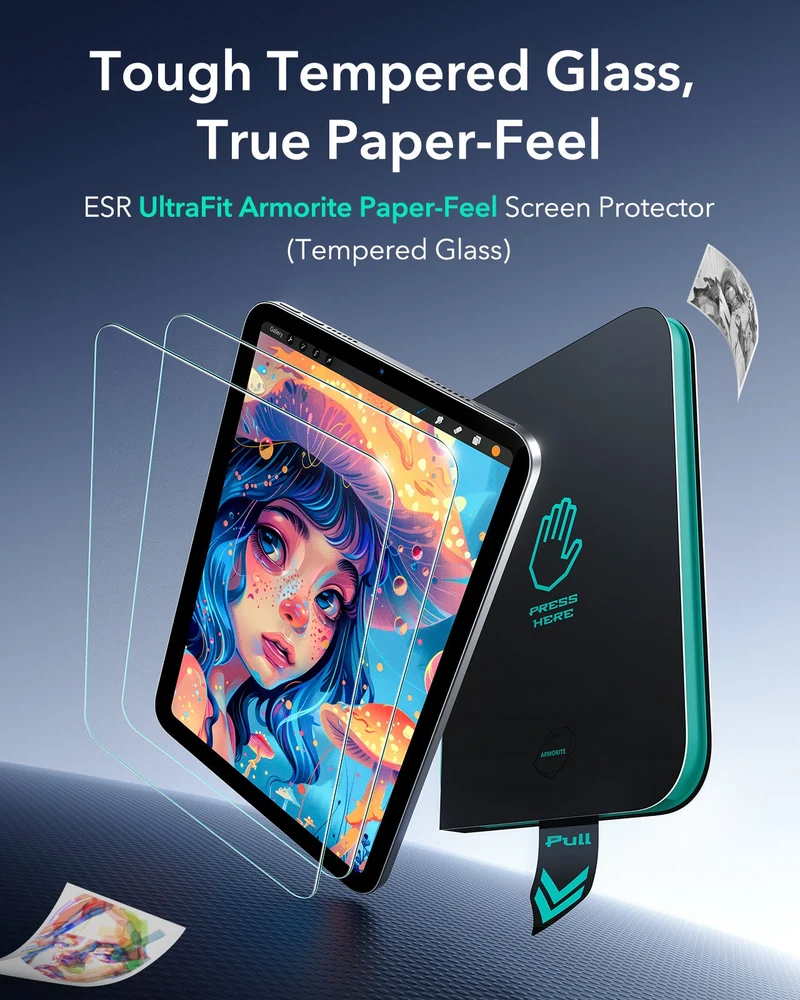 iPad mini 7/mini 6 UltraFit Armorite® Paper-Feel Screen Protector – 2 Pack