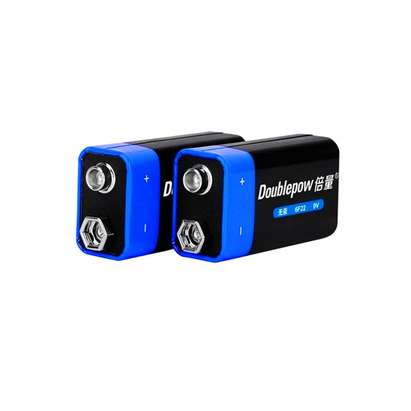 2PCS 9V battery 6f22 primary battery and dry battery, used for multimeter alarm microphone iron box disposable battery
