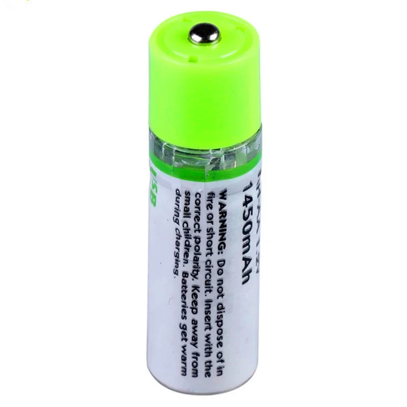 6 pieces USB AA battery Ni-Mh 1.2V 1450mAh rechargeable battery NI MH for shaver remote control