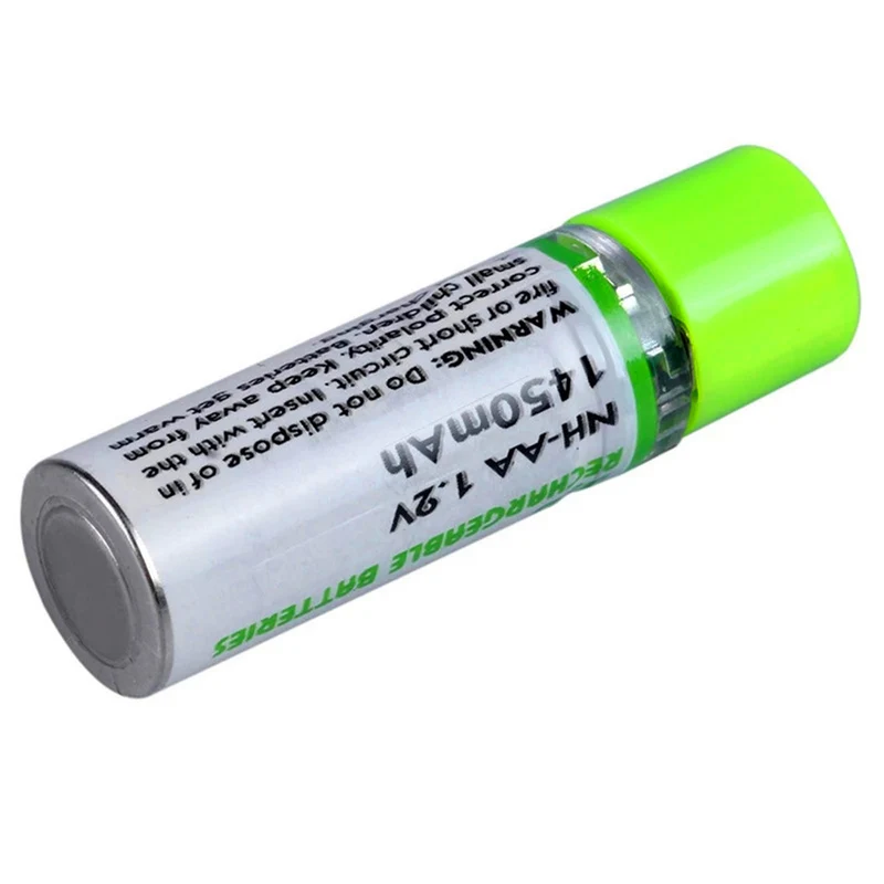 6 pieces USB AA battery Ni-Mh 1.2V 1450mAh rechargeable battery NI MH for shaver remote control