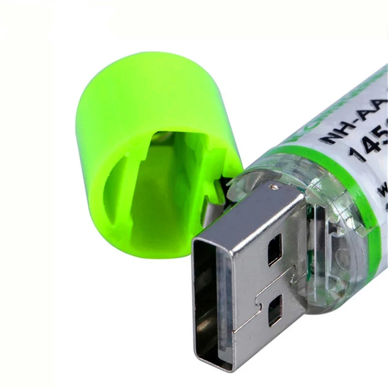 6 pieces USB AA battery Ni-Mh 1.2V 1450mAh rechargeable battery NI MH for shaver remote control