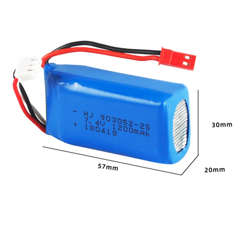 7.4v 1200mAh 903052 li-polymer battery for WLtoys V666 V262 RC Car and For MJX X6 drone