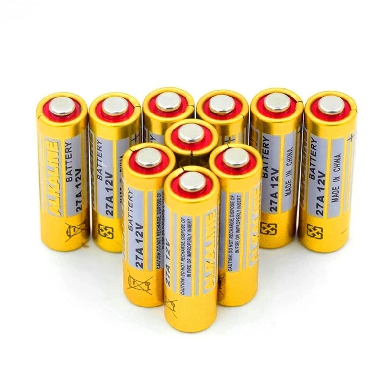 10PCS 27A 12V primary dry alkaline battery 27AE 27MN A27 for doorbell walkman remote control