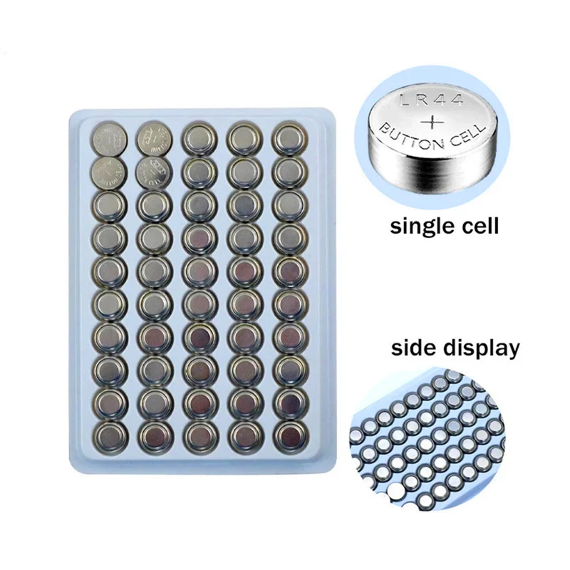 100PCS AG13 button battery LR44 357 357A S76E G13 alkaline button battery AG 13 1.5V for clock electronic remote control