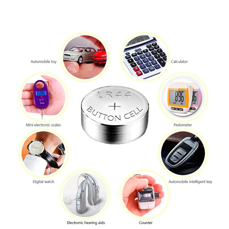 100PCS AG13 button battery LR44 357 357A S76E G13 alkaline button battery AG 13 1.5V for clock electronic remote control