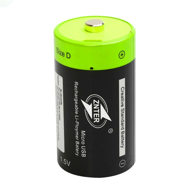 D size 1.5 V 4000 mAh micro USB lithium battery Pilha multifunctional lithium polymer
