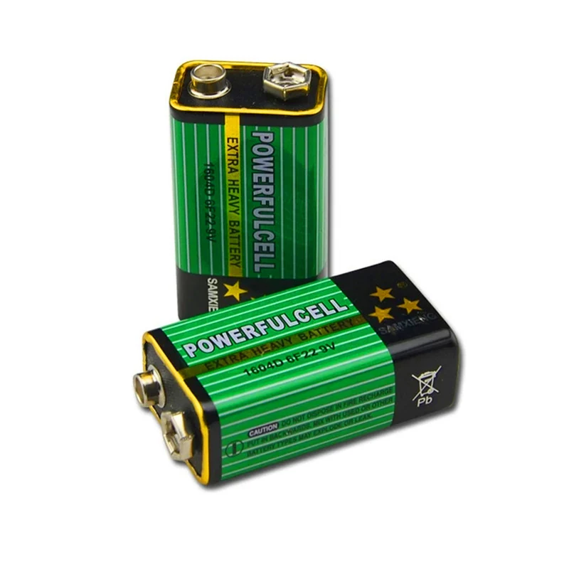 6PCS 6F22 1604D 6LR61 9V battery 100% original high quality zinc-carbon battery for wireless alarm microphone