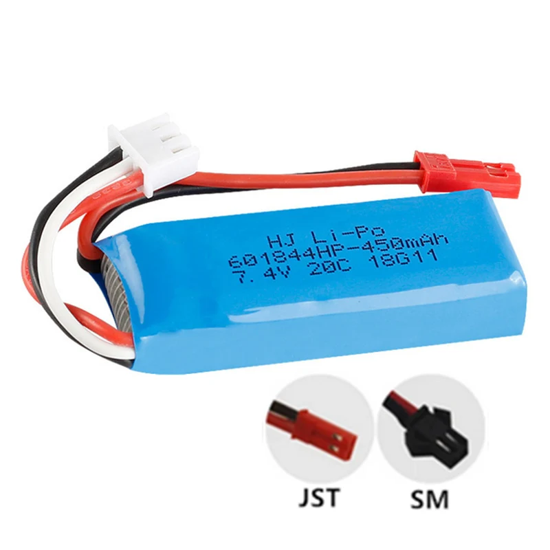 2 pieces 7.4v 600mAh 601844 li-polymer battery for WLtoys K969 K979 K989 K999 RC Car