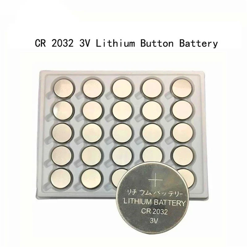 25PCS CR2032 3V Button Battery BR2032 DL2032 ECR2032 Lithium Button Battery 3V CR 2032 Watch Toy Remote Control