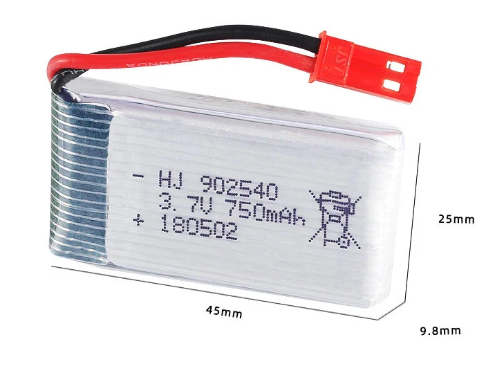 2 pieces 3.7v 750mAh 902540 li-polymer battery for Remote control aircraft X400 X300 X800