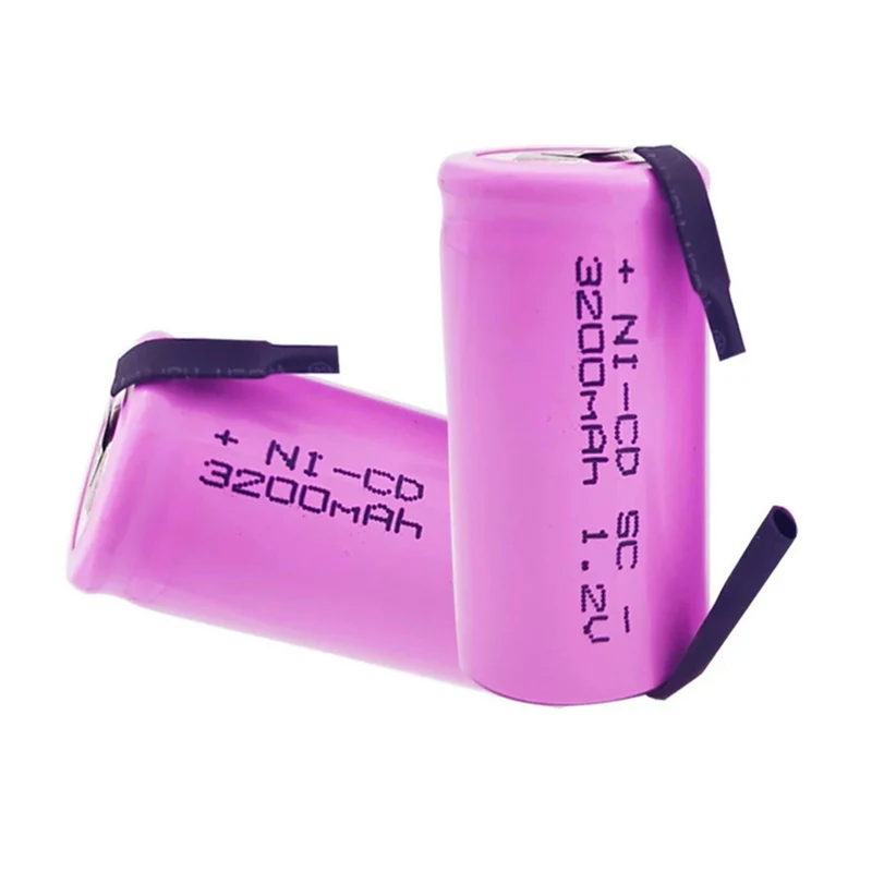 20PCS SC 3200mAh 1.2 V battery 4 / 5SC Sub C Ni-cd battery, with drill screwdriver welding piece